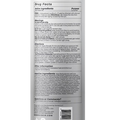 Sonrei Clearly ZinQ™ Mineral Sunscreen Mist | SPF 30, Broad Spectrum, Transparent | Vegan, Water Resistance, Non-Greasy | Ideal for Face & Body (6 Fl Oz (Pack of 1))