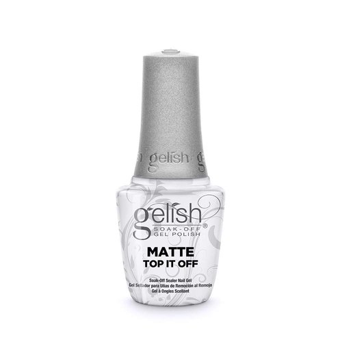 Gelish Matte Top It Off Sealer Gel Top Coat LED Gel Polish, Matte Top Coat Gel Polish, Top Coat For Gel Nails, Matte Top Coat For Gel Nails, 0.5 oz.