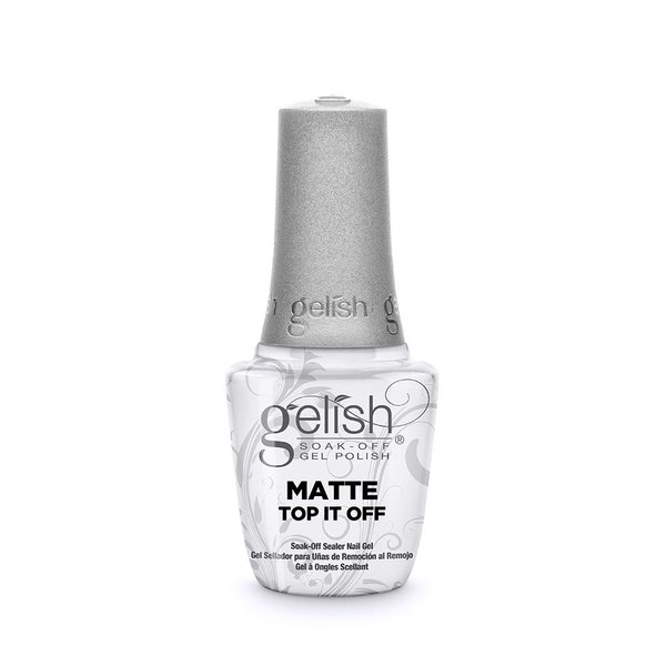 Gelish Matte Top It Off Sealer Gel Top Coat LED Gel Polish, Matte Top Coat Gel Polish, Top Coat For Gel Nails, Matte Top Coat For Gel Nails, 0.5 oz.