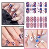 16 Sheets 4th of July Nail Polish Stickers Strips EBANKU Patriotic American Flag Nail Wraps Full Wraps Independence Day Nail Strips Self-Adhesive with Nail File