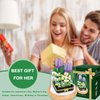 SYMIBRICK Flower Bouquet Building Set, 531PCS Mini Bricks Botanical Collection Building Blocks with Display Case, Artificial Plant Flowers Set for Adults, Birthday for Her (Tulips)