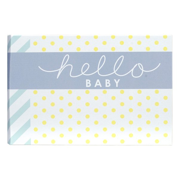 Malden International Designs Hello Baby Photo Album, 40-4x6, White