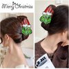 Christmas Hair Claw Clips Xmas Hair Jaw Clips Strong Hold Nonslip Hair Clips Christmas Green Cartoon Pattern Hair Barrette Cute Acrylic Hair Claws Xmas Hair Accessories for Women Girls