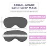 Honeymoon Gifts for Bride to Be - Black Multi Sparkle Glam Bride Satin Sleep Mask - Bachelorette Party Gifts - White Eye Mask(BLK Glm BRD)