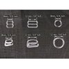 Tupalizy 240PCS Clear Bra Strap Hooks for Sewing Bikini Halter Swimsuit Tops Lingerie Rings Nylon Bathing Suit Clips Clasp Adjustment Sliders for Gater Nightgowns Slip Dress, 3 Styles, 8mm and 12mm