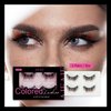 AJEAJE Christmas False Eyelashes,Self Adhesive Soft Natural Eyelashes,Handmade Fluffy Cat Eye Lashes 2 Pairs Red