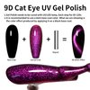 Firedeep 9D Cat Eye Gel Nail Polish 16ml Galaxy Deep Purple Chameleon Gel Polish LED/UV Soak Off Nail Polish Kit with Magnet