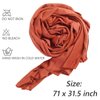 XTREND 1 Piece Women's Turban Stretch Head Wrap Fashion Headband Long Hair Scarf Wrap Solid Color Soft Urban Breathable Turban Tie for Women Girls (Orange)