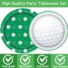 Rakuto Golf Party Plates Napkins - 64PCS Golf Party Supplies Golf Party Tableware Set Golf Theme Paper Plates Napkins Forks Disposable Golf Plates Golf Birthday Party Decorations Supplies(16 Guests)
