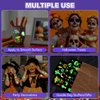 Day of the Dead Luminous Temporary Tattoos for Kids,Dia de Los Muertos Decorations-10 Sheet Glow Halloween Stickers Gift for Boys and Girls,Sugar Skeletons Face Tattoo Set, Día de Muertos Party Favors