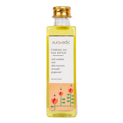 Auravedic Anti Aging Oil for Skin | Organic Face Moisturizer with Grapeseed & Avocado | Unisex Ayurvedic Massage Therapy Oil | 3.38 Fl Oz 100ml