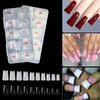 ASONRL 500Pcs Clear Duck Nail Tips, 10 Sizes Pre Shaped Professional Duck Nail Tips Press Ons Half Cover Acrylic Soft Gel Nail Tips for Nail Extension Home DIY Nail Salon with Box
