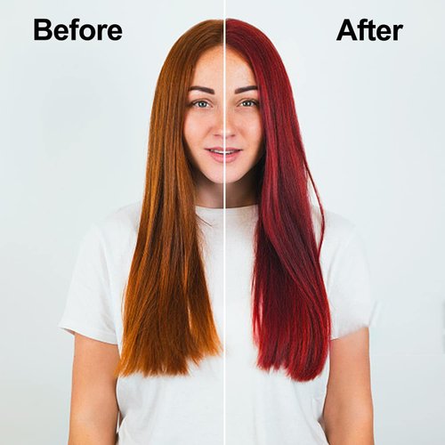 Wine Red Hair Dye Shampoo 3 in 1, Long-lasting & Natual Hair Color Shampoo, Herbal Ingredients Natural Shampoo Hair Dye Effect in Minutes, Christmas Gifts for Men Women 500ml