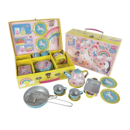 Floss & Rock 43P6397 Rainbow Musical Kitchen Playset, Set of 12, Multicolor, 29 x 19 x 9.5cm