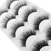 3D Mink Lashes,100% Real Siberian Mink Fur Lashes,Dramatic Cat-Eyes Look,Natural Fluffy Volume Long Wispy Totally Cruelty-Free,Reusable &Handmade Fake Eyelashes 5 Pairs (A11)