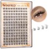 Winifred Lashes Clusters Natural Eyelash Clusters Clear Band Wispy Lash Clusters C Curl Cluster Eyelash Extensions 10-16mm DIY Individual Lashes Natural Look