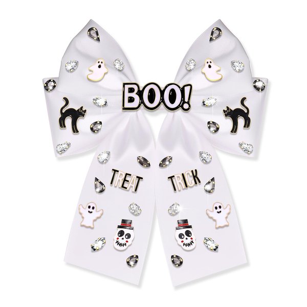 Halloween Hair Clips for Women Beaded Rhinestone Spooky BOO Hair Bow Clips Halloween Costume Hair Accessories Halloween Decorations Gifts