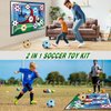 Soccer Ball Game Set for Kids: Indoor Outdoor Backyard Toss Soccer Goal Game with Balls, Toddlers Gift for 3 4 5 6 7 8 Year Old Boy Toys,Foldable Flannel Goals,Ideal for Parent-Child Bonding