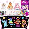 Foil Art Kit for Girls - Foil Art Princesses DIY Coloring Paper Toy, No Mess Art Craft Activity for Kids, Creative Travel Toys, Christmas Birthday Gifts for Ages 3 4 5 6-8 Year Old Girls Toys
