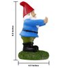 Gnometastic Middle Finger Gnome, 8.45in Tall - The Original Double Bird Garden Gnome Statue - Outdoor Funny Gnome Decoration and Lawn Ornament