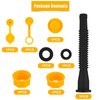 Gas Can Spout Replacement Kit Old Style, Plastic Gas Can Spout Replacement Gas Can Nozzle Set Gas Can Spout Gas Can Spout Cap Replacement for Most Gallon Gas Can (Black Tube)