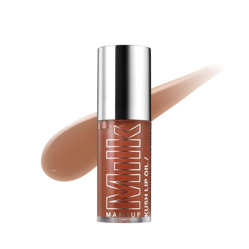 Milk Makeup KUSH Lip Oil, Chocolate Cake (Chocolate Brown) - 0.18 oz - Natural, Sheer Tint - Lightweight & Non Greasy - Cacao Flavor - Vegan, Paraben Free, Cruelty Free