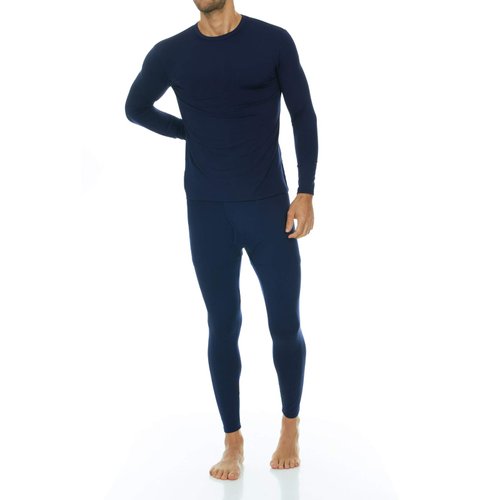 Thermajohn Long Johns Thermal Underwear for Men Fleece Lined Base Layer Set for Cold Weather (X-Small, Navy)