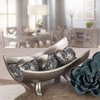 Creative Scents Schonwerk Silver Decorative Orbs for Bowls and Vases (Set of 3) Resin Sphere Balls for Living, Dining Room, Coffee Table Centerpiece Decor - Great Gift Idea (Crackled Mosaic Design)