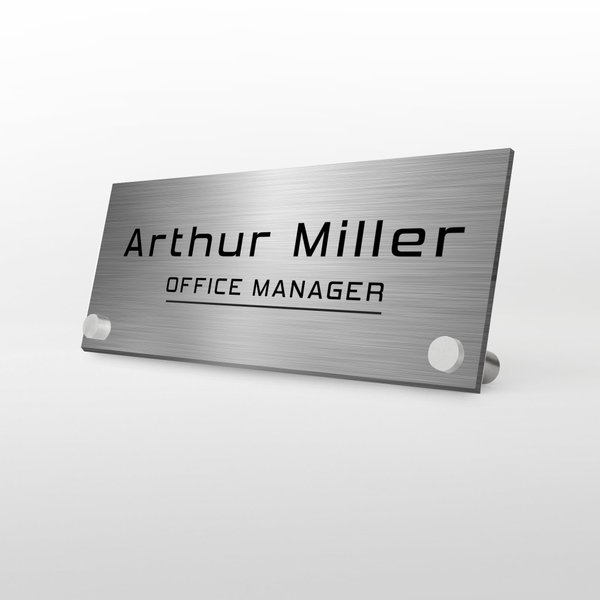 EGD ACM Custom Name Plate For Desk I Personalize Your Desk Plate With Your Name & Your Position I Name Plate For Desk For Office Desk Accessories I Office Door Sings (10 x 3.5 Inch)