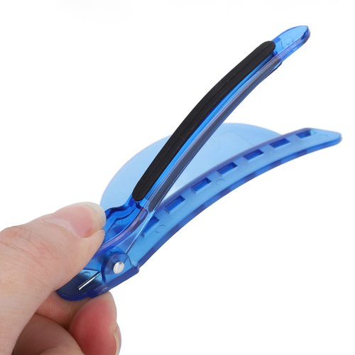 2PCS Sectioning Clips, Hair Sectioning Clip, No Trace Hair Clips, Heat Insulation Easy Speed Separator Clip Hair Cutting Clips Blue for Wig Extension Hair Highlighting