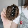 Katartizo Black Mini Hair Bun Extension Curly Chignon Claw Clip Hairpiece Topknot Accessories for Women Girls