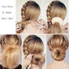 SQULIGT 12 Pcs Small Hair Bun Maker, Small Hair Donut Set for Kids Girls Women, Hair Donut Bun Maker Tool for Short and Thin Hair Crown Shapers Accessories (Size S/ 2.3 Inch, Beige)