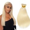 Blonde Bundles 613 Straight Human Hair Bundles Brazilian 613 Bundles Human Hair Unprocessed Virgin Hair 3 Bundles 18 20 22 Inch Blonde Straight Bundles Remy Hair Extensions