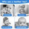 Aolso Baby Teether Toys, Silicone Baby Teething Toys Phone Shape with Pacifier Clip, Soft Teething Toys for Toddlers, BPA Free, Boys Girls Baby Chew Toys, Teethers for Babies 0-6 Months(Blue)