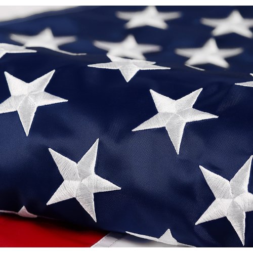 American Flag 3x5 ft: Longest Lasting US Flag, Made From Nylon, Embroidered Stars, Sewn Stripes, Brass Grommets, UV Protection Perfect for Outdoors! USA Flag