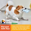 The Dodo Woodland Animals Stuffingless 2pc Dog Toy Set: Bear & Tree; No Plush Squeaky Bear Flattie Dog Toy + Rubber Tree Chew Toy; Durable Toys for Dogs