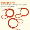 Dogline 3/8-Inch Wide Soft Padded Rolled Round Leather Dog Leash Lead, 4-Feet, Orange