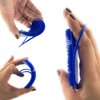 G.B.S Soft Pocket Palm Brush Portable Hair Brush and Head Scratcher Use for Women, Men, Pets Easy to Hold Massager Hair Growth Durable Pack of 3 (2 Blue Soft Pocket Palm Brush + 1 Red Head Scrubber)