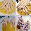 500pcs XL No C Curve Nail Tips Acrylic Clear Half Cover Square Nail Tips Straight Clear Nail Tips Half Cover Long Fake Nails Tips for Nail Salons Home DIY Nail Art