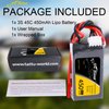 TATTU 11.1V 450mAh 3S LiPo Battery Pack 45C with JST Plug for Small Size FPV E-flite Blade 180 CFX Torrent 110 Baby Hawk Micro 2