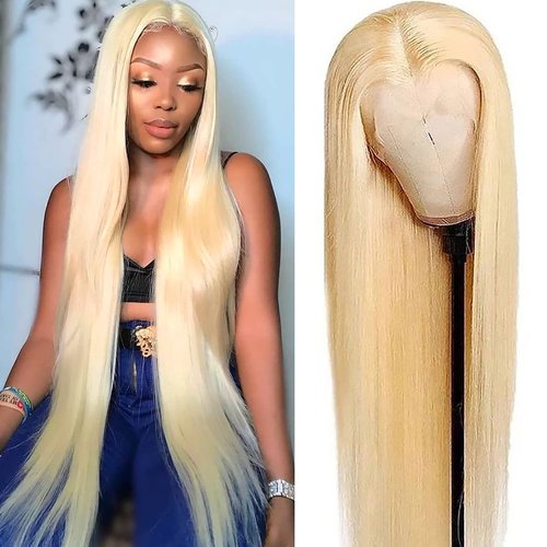 Binlvexin 613 Blonde Lace Front Wigs Human Hair 13x4 Straight Lace Frontal Wig Human Hair Pre Plucked Baby Hair 613 HD Lace Front Wigs Human Hair 150% Density 20 Inch