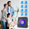 Desktop CD Player with Speakers, ROADOM CD Players for Home, Portable CD Player with Bluetooth Hi-Fi Stereo Sound,Remote Control,Supports CD/Bluetooth/FM Radio/U Disk/AUX/Timer/Repeat,Black