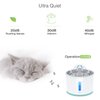 Vekonn Pet Water Fountain Stainless Steel Top for Small Dog and Cat with LED Light and Water Level Window (Green)