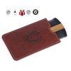 Premium Natural Ox horn and Sandalwood Dual-Action Beard Comb with Brown Protective Case – the Perfect Beard & Mustache Grooming Companion & Gift for Men – by Man & Mane