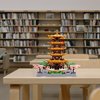 JXRLMB Chinese Ancient Famous Architecture Micro Building Blocks Set for Adults Yellow Crane Tower with Sakura Tree Cherry Plants, Toys for Kids Age of 14+ 2200 pcs