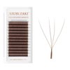 XIUSUZAKI W Lash Extensions Brown 4D Eyelash Extensions W Shape 0.07mm Thickness D Curl Mix 8-15mm Premade Fans Lashes Colored Lash Extension Volume Lashes Individual Lashes(W-Brown-4D-0.07-D,8-15mm)