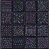 EBANKU 24Sheets Fluorescence Nail Art Stickers Decals 3D Self-Adhesive Butterfly Flower Love Fruits Pattern DIY Decoration Tools Accessories for Women Kids