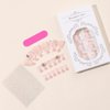 Flower Press on Toenails - 3D Stereoscopic Embossed with Rhinestone Flowers Design, Toe Fake Nails Kit with 24 Nails,24pcs jelly glue stickers,1pcs mini nail file,1pcs wooden stick Nails for Women