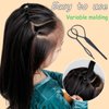 2500 PCS Hair Bands, Elastic Hair Band, Mini Hair Rubbers Ties with 2 PCS Topsy Tail Hair Tools for Girls Ponytail Hair Accessories, Soft Elastic Bands Non-Slip Small Hair Ties Black.