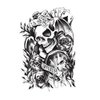 Temporary Tattoos Skull and Rose Big Fake Body Arm Chest Shoulder Tattoos for Men Women Boy Girls
